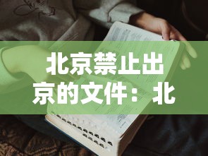 北京禁止出京的文件：北京禁止持有无人机的规定