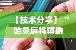 【技术分享】“哈灵麻将辅助器工具(详细透视开挂教程)