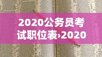 2020公务员考试职位表›2020江苏省公务员考试职位表 2020公务员考试职位表›2020江苏省公务员考试职位表