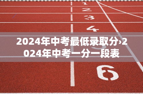 2024年中考最低录取分›2024年中考一分一段表