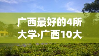 广西最好的4所大学›广西10大名牌大学 广西最好的4所大学›广西10大名牌大学