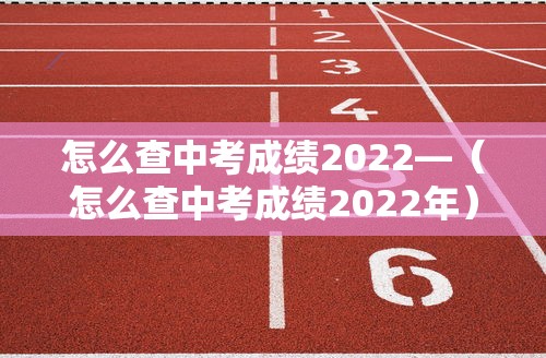 怎么查中考成绩2022—(怎么查中考成绩2022年) 怎么查中考成绩2022—(怎么查中考成绩2022年)