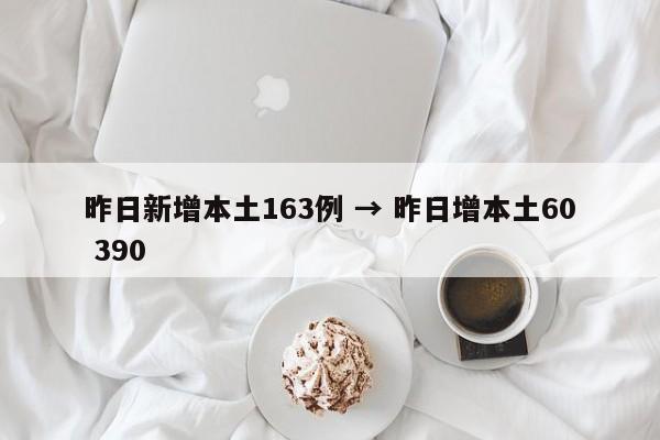 昨日新增本土163例 → 昨日增本土60 390